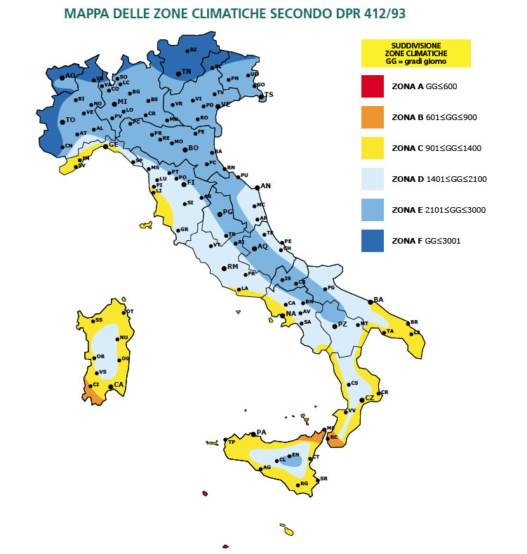 Zone climatiche.
